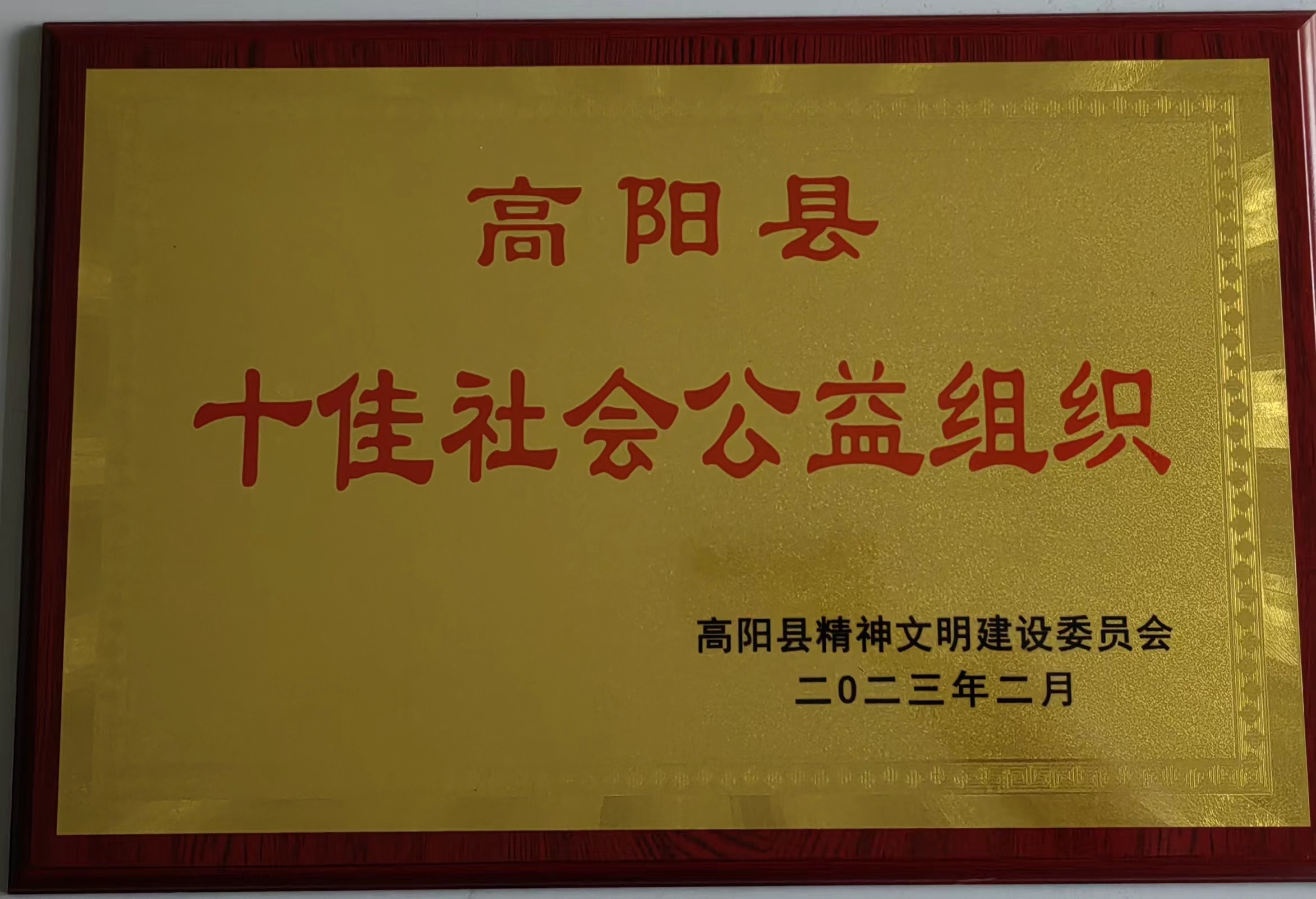 喜報(bào)！高陽(yáng)縣瑞春紡織榮獲“十佳社會(huì)公益組織”稱(chēng)號(hào)